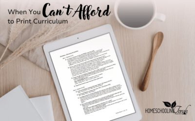 When You Can’t Afford to Print Curriculum from Homeschooling Torah
