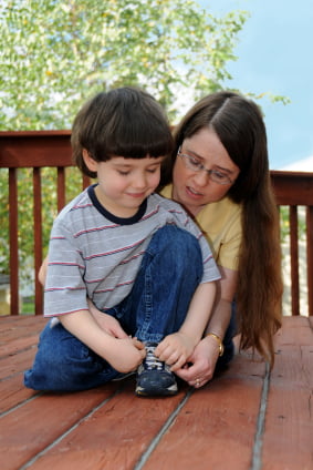 Learning to tie shoes